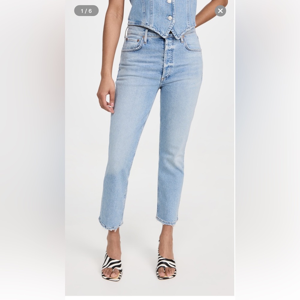 NWOT Agolde Riley high rise straight jeans size 27